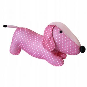 Pies jamnik poduszka dekoracyjna maskotka z kulkam