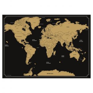 Mapa świata zdrapka wydrapywanka plakat 82x59cm