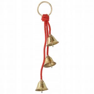 Dzwonki na sznurku świąteczne złote długie 48cm