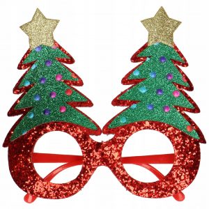 Okulary świąteczne dekoracja gwiazdka Mikołajki