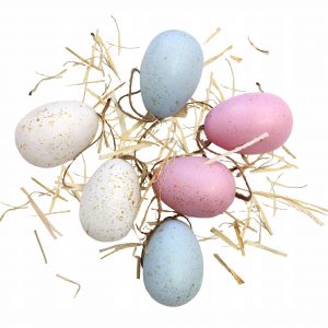 Jajka pisanki do zawieszenia na Wielkanoc pastel