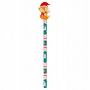 Ołówek z gumką świąteczny na Mikołajki wzory