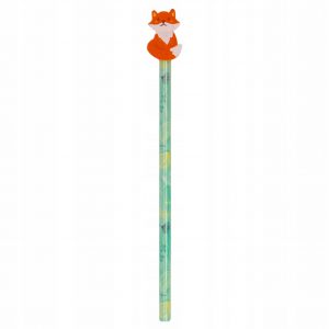 Ołówek z gumką leśne zwierzęta lis szop wiewiórka