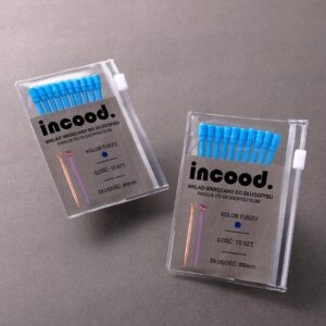 Wkład wkręcany niebieski do długopisu metalowego Incood – zestaw 10 sztuk