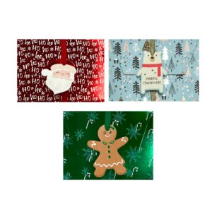 Pudełka świąteczne koperty na karty podarunkowe gotówkę 3 sztuki