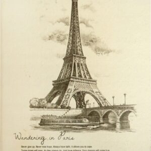 Notes Paris Vintage złocone brzegi Wieża Eiffla