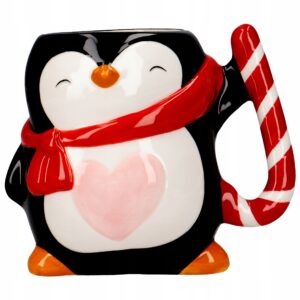 Kubek świąteczny Mikołajki na gorącą czekoladę grzańca grzane wino Pingwin