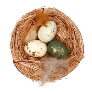 Stroik dekoracja wielkanocna gniazdo z jajkami